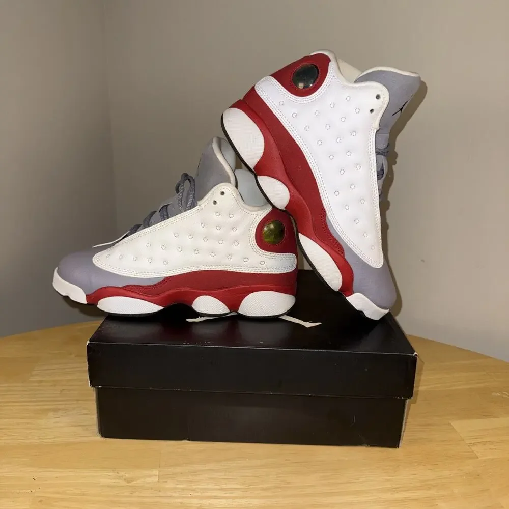 2014 Air Jordan 13 Retro Grey Toe Sz 5Y / 6.5 Women OG BOX 2014 Worn Once